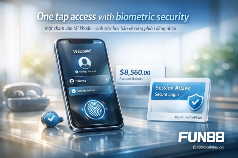 đăng nhập Fun88 mobile app sinh trắc học truy cập nhanh 24/7